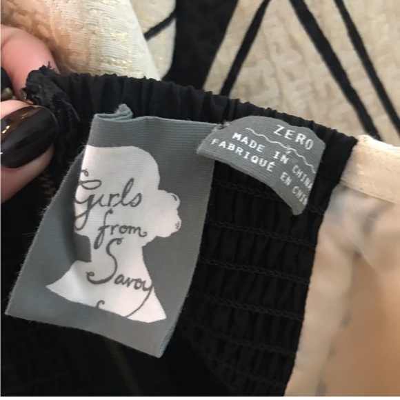 Girls from Savoy Cream, Gold Black Tube Dress - Picture 8 of 9